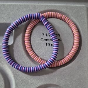 Striped Purple and Pink Bracelets